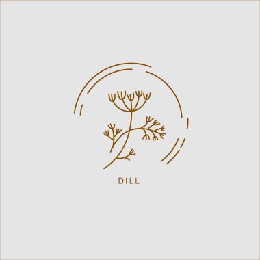 Vektör simgesi ve baharat ve otlar için logo