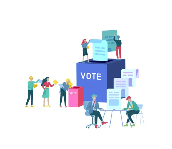 Voting and Election concept. Pre-election campaign. Promotion and advertising of candidate. — Stock Vector