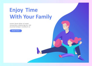 Açılış sayfa şablonları mutlu aile, anne baba için seyahat ve psikoterapi, Aile Sağlık, mal eğlence ve bunların alt öğeleri. Anne kızı ve oğlu ile eğlenin