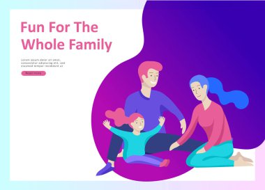 Açılış sayfa şablonları mutlu aile, anne baba için seyahat ve psikoterapi, Aile Sağlık, mal eğlence ve bunların alt öğeleri. Anne kızı ve oğlu ile eğlenin