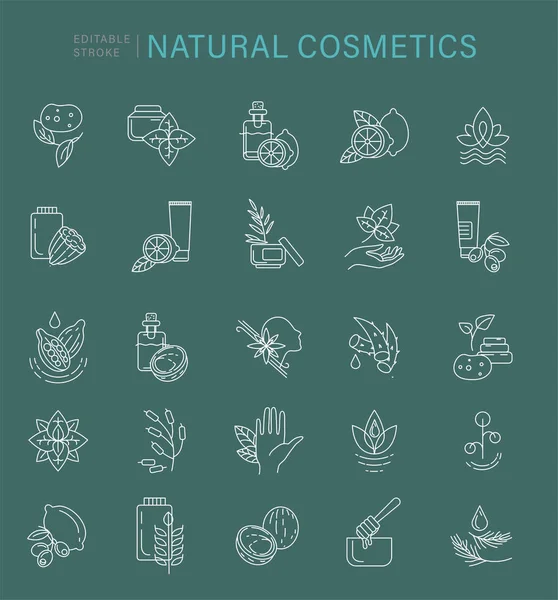 Vector icon and logo for natural cosmetics and care dry skin — Stock Vector