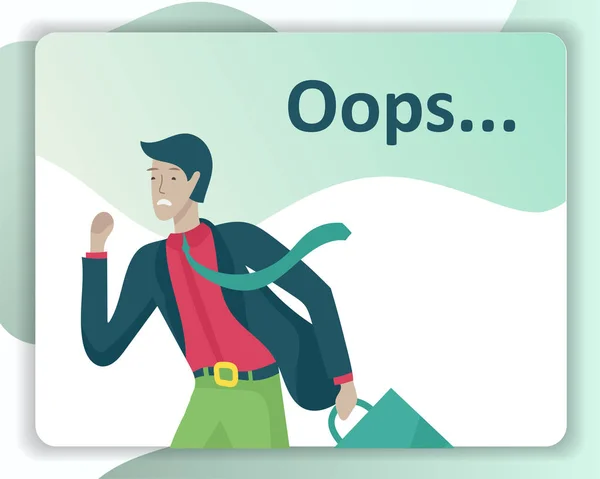 Laman pendaratan template Gambar halaman galat dengan karakter orang. Halaman tidak ditemukan. Ilustrasi konsep vektor untuk kesalahan 404 dengan kartun Lucu - Stok Vektor