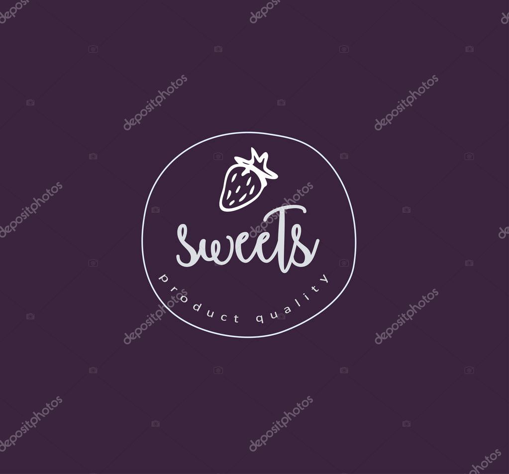 Hand drawn logo set and elements. Digital illustration, bakery doodles elements, holidays seamless background. school and alcohol drinks. Vector fast food sketchy illustration