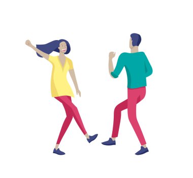 Atlama karakter çeşitli teşkil etmektedir. Gençlerin grup ile atlama neşeli gülen ellerini kaldırdı. Mutlu pozitif genç erkek ve kadınlar