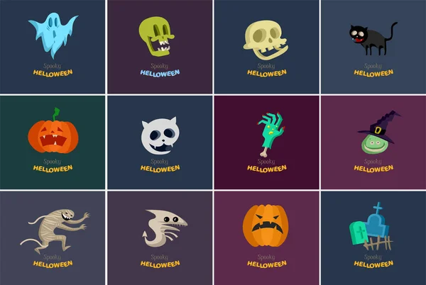 Wektor ikona i element dla Helloween. z życzeniami dla Happy Halloween projekt ikona. Ilustracja koncepcja. Znak i symbol — Wektor stockowy