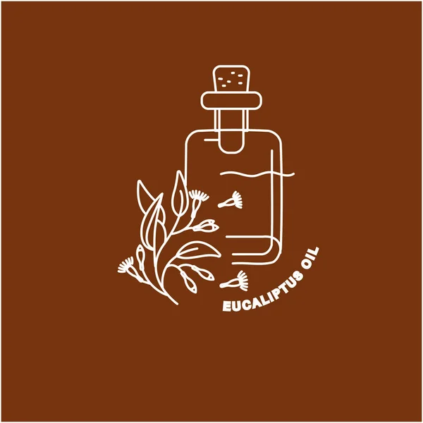天然化粧品オイルケア乾燥肌のためのベクトルアイコンとロゴ — ストックベクタ
