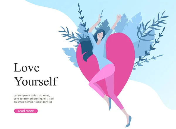 Webpagina ontwerpsjabloon voor schoonheid dromen, internationale Womens dag, meisjes macht, wellness, lichaamsverzorging, gezond leven, vector illustratie concept voor website ontwerpen — Stockvector