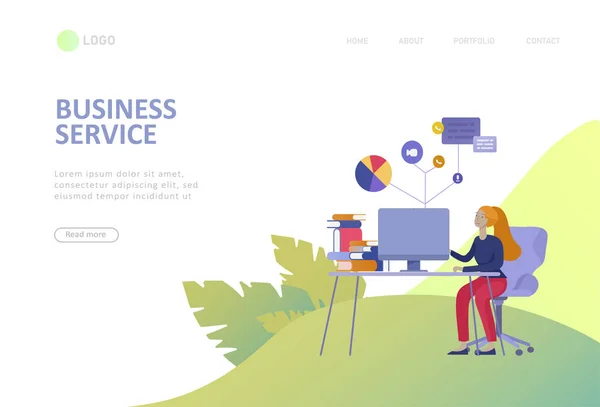 Office concept Business People voor Project Management, Business, workflow en Consulting. Moderne vector illustratie platte concepten karakter voor website en mobiele website — Stockvector