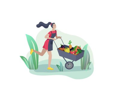 Hasat ve bahçe insanlar tarım ve bahçe işi yapıyor, çilek almak, soğan kaldırmak, sulama, ekim, yetiştirme ve nakli filiz, kutu ya da olgun sebze yatıyordu. Hasat kırpma