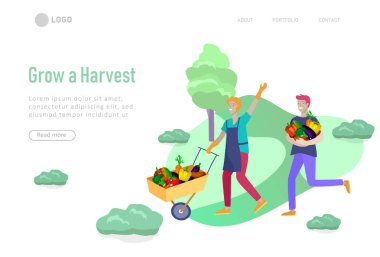 Hasat ve bahçe insanlar tarım ve bahçe işi yapıyor, çilek almak, soğan kaldırmak, sulama, ekim, yetiştirme ve nakli filiz, kutu ya da olgun sebze yatıyordu. Hasat kırpma