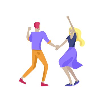 Atlama karakter çeşitli teşkil etmektedir. Gençlerin grup ile atlama neşeli gülen ellerini kaldırdı. Mutlu pozitif genç erkek ve kadınlar