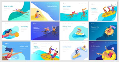 Halkın ailesi ve çocuklarıyla denize, havuza ya da okyanusa iniş sayfası hazırlandı. Erkekler ya da kadınlar mayo içinde yüzüyor, dalıyor, sörf yapıyor, yüzen şişme yatakta yatıyor, top oynuyor..