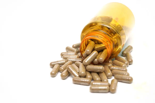 Herbal Drug Alternative Medicine Capsule — Stock Photo, Image
