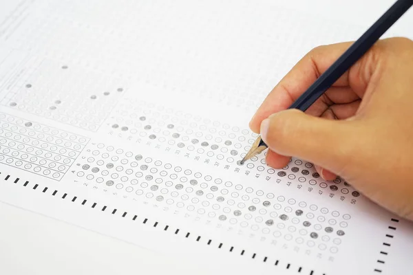 Formulário Teste Com Lápis — Fotografia de Stock