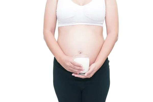 Pregnancy Milk White Background — Stock Photo, Image