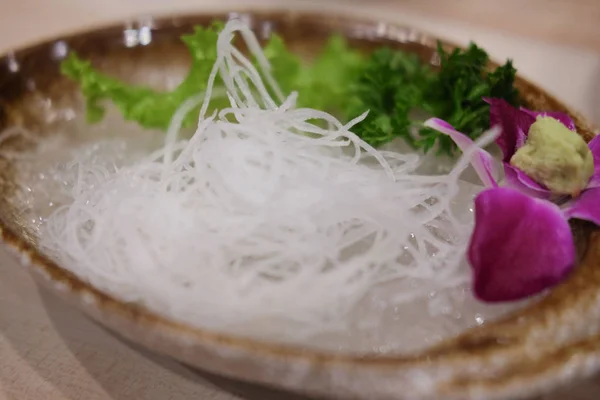 Mâncăruri Japoneze Într Restaurant Tradițional După Cină — Fotografie, imagine de stoc