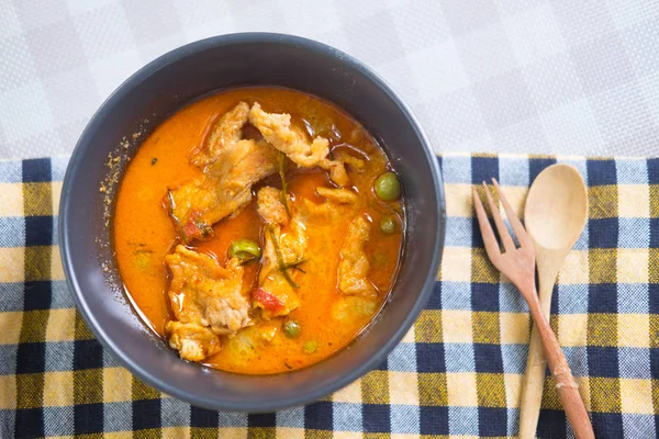 Nahaufnahme Panaeng Curry Mit Schweinefleisch Oder Rotes Curry Mit Schweinefleisch — Stockfoto