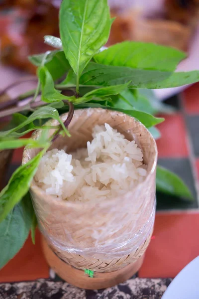 Sticky Rice Rice Basket Restaurant — Stock Photo, Image