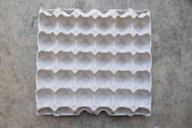 Boş yumurta kağıt tepsisi, üstten görünüm