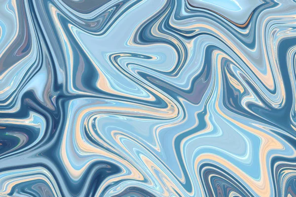 Синій Фон Мармуровим Візерунком Рідка Текстура — стокове фото