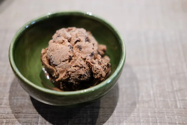 Cuenco Con Helado Chocolate Postre Dulce — Foto de Stock