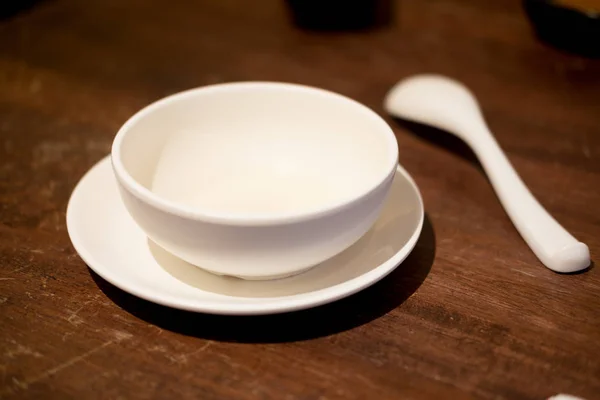 White Bowl Ready Shabu Sukiyaki Hot Pot — Stock Photo, Image