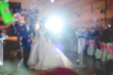 bulanıklık damat ve gelin düğün töreni aşamasında gidin