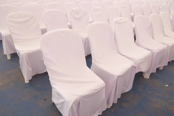 Group Empty White Chairs Conference Hall Prepare Room Seminars — Stock Photo, Image