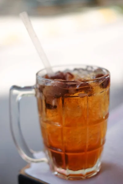 Färsk Longan Sockerlag Drink Glas Sommardrink — Stockfoto