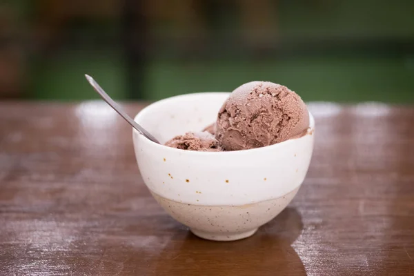 Chocolate Casero Helado Servido Taza — Foto de Stock