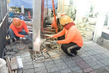 Delik inşaat House somut hissesini. Şantiyeler.