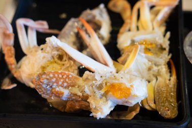 Taze deniz yengeç ve yumurta Yengeç premium sınıf