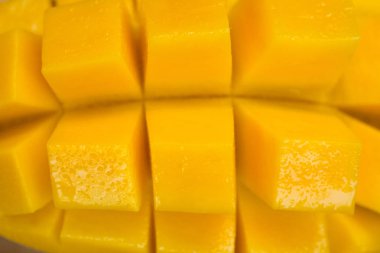 Mango tropikal meyve tatlı dilim küp 