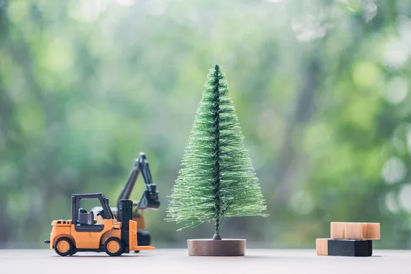 Ekskavatör oyuncak modeli hareket Noel ağacı