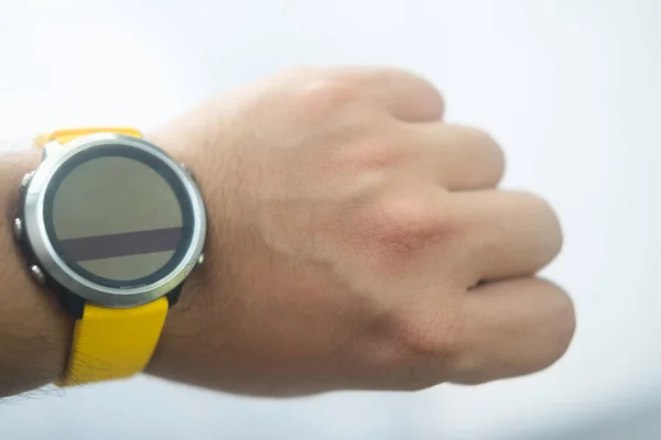 Modern smart watch with empty screen — Stock Photo, Image