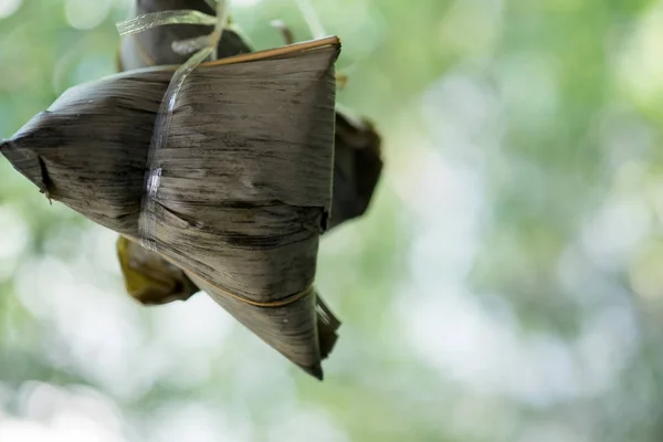 Zongzi Glutinous sticky rice dumplings recipe — Stock Photo, Image