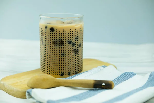 Pearl bubble milk tea with ice