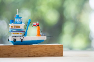 Minyatür jenerik Tay balıkçı gemisi. Tayland Seyahat