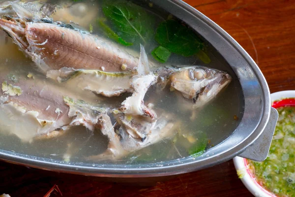 Boiled mackerel spicy and sour soup