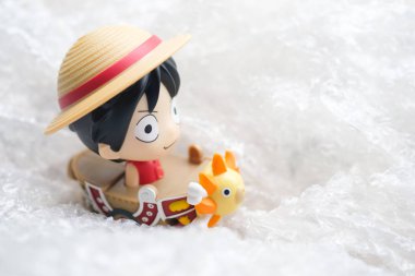 Bangkok, Tayland - 22 Eylül 2019: Tek Parça Pi Sevimli oyuncak