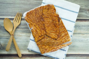 Tatlı kurutulmuş domuz levha 