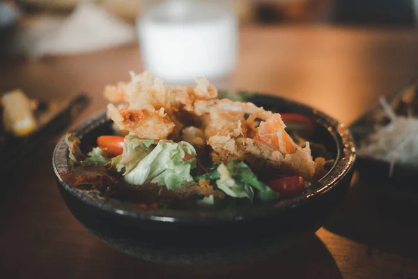 Ensalada Cangrejo Cáscara Suave Bowl Cerca — Foto de Stock