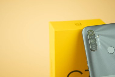 Bangkok, Tayland - 14 Temmuz 2020: Realme 18 Şubat 2020 Bangkok, Tayland