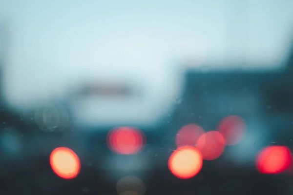 Defokussiert Bokeh Auto Licht Auf Der Straße Bokeh Hintergrund — Stockfoto