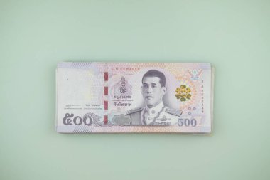 Tayland 'dan 500 Baht. Geleneksel Tayland alfabesi 500 baht