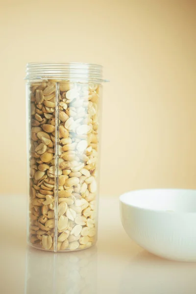 Peanuts Tall Transparent Can Ready Cook Eat — Stock Photo, Image