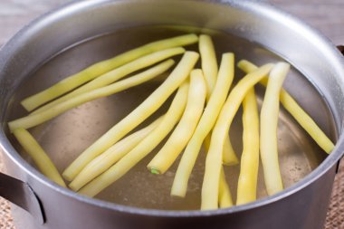 ?sparagus fasulye tava pişmiş. Vgetarian çanak