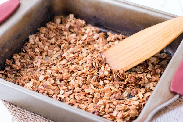 Granola Form Baking Table — Stock Photo, Image