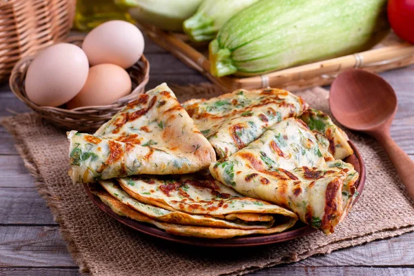 Zucchini pancakes — Stock Photo, Image