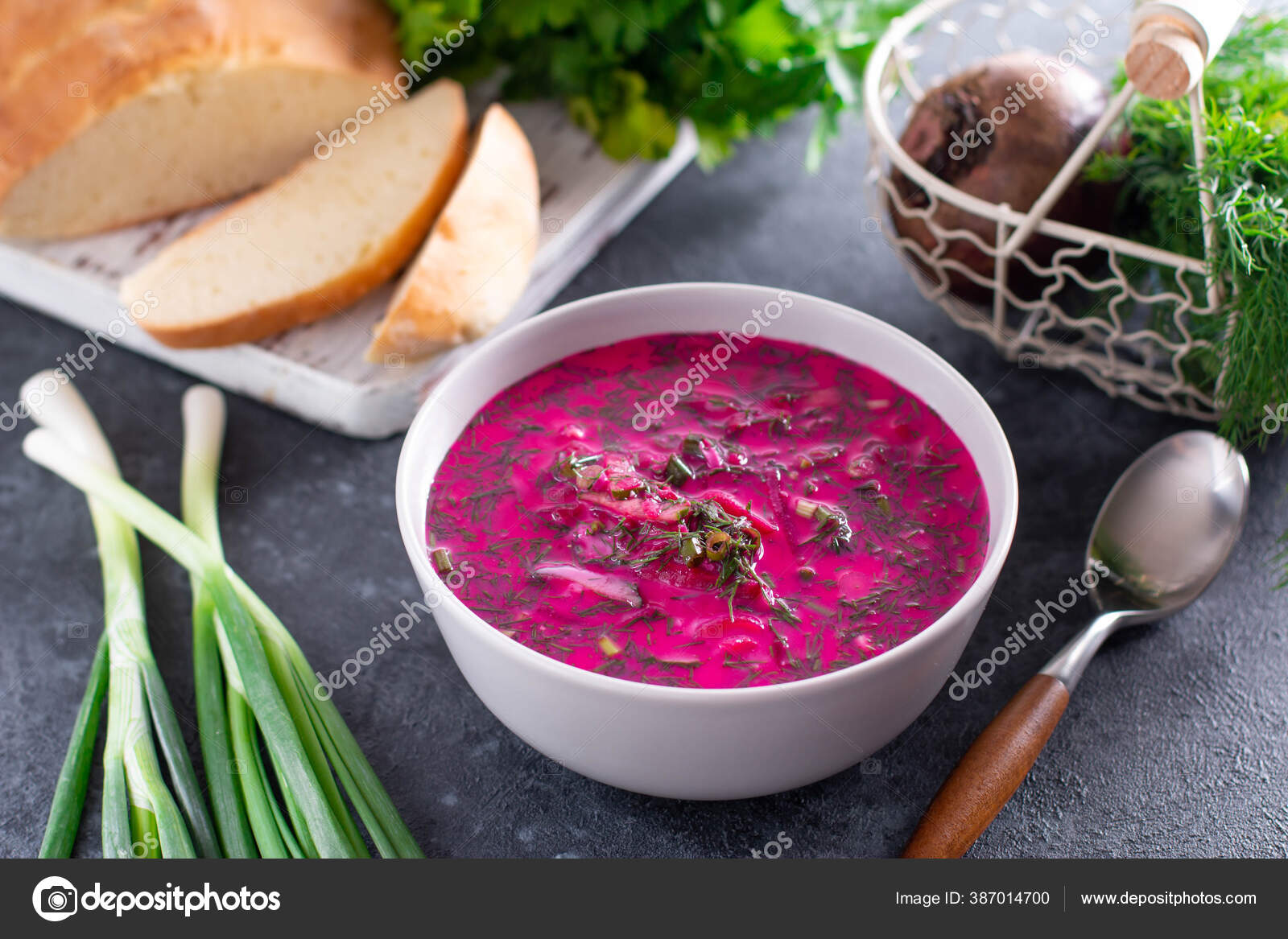 Cold Borscht Speciality Hot Summer Days Vegetable Cold Soup Beet Stock